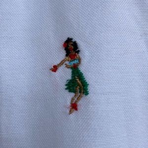 Gap Mens Medium Standard Fit Hawaiian Luau Girl Shirt